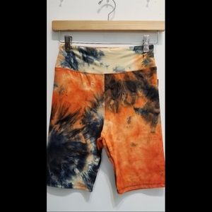 Tie Dye High Waisted Biker Shorts